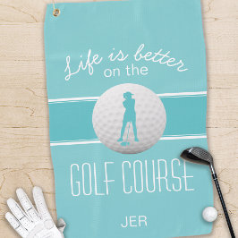 A vida é melhor para golfistas femininas em teal c