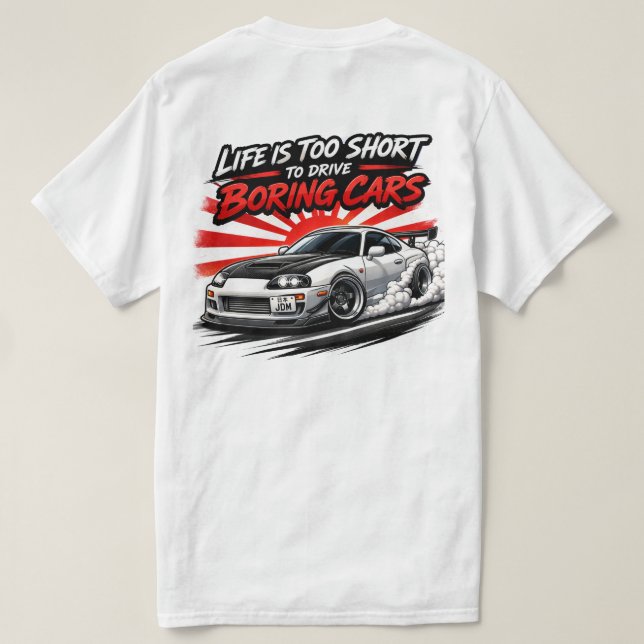 A Vida é Muito Curta Camiseta (Verso do Design)