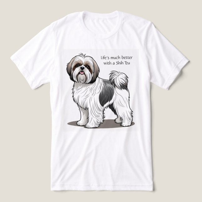 A vida é muito melhor com um Shih Tzu editável (Design frontal)