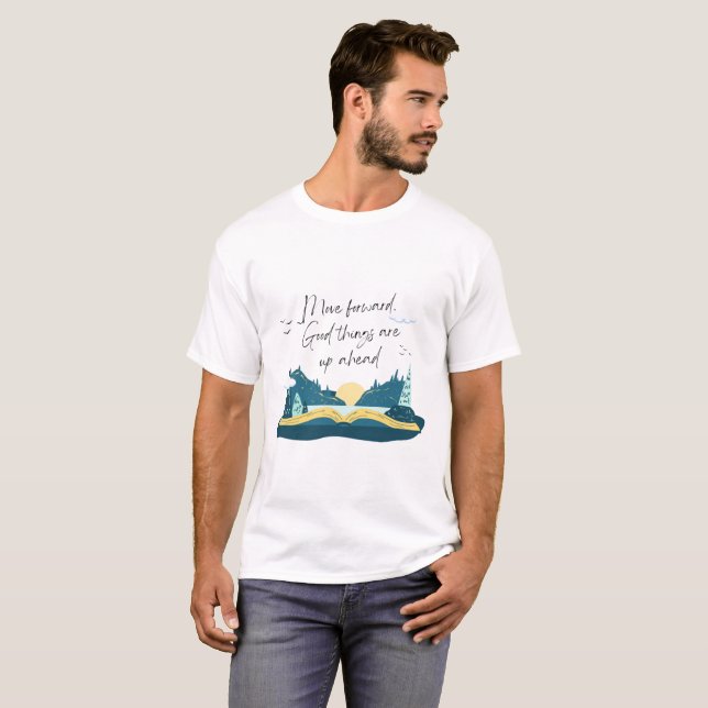 A Vida é Natureza Coisa Boa Está à Frente Camiseta (Frente Completa)