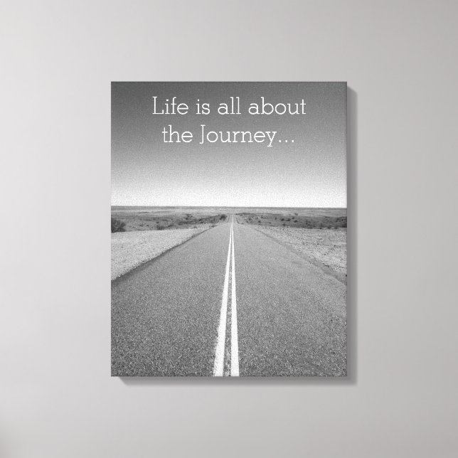 A vida é sobre a Canvas Motivacional da Viagem. (Frente)