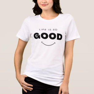 A Vida É Tão Boa Carinha Sorridente Estética Minim