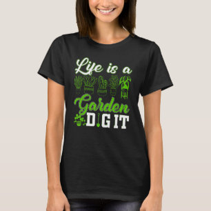 A Vida É um Jardim Cave-o É Divertido Camiseta de