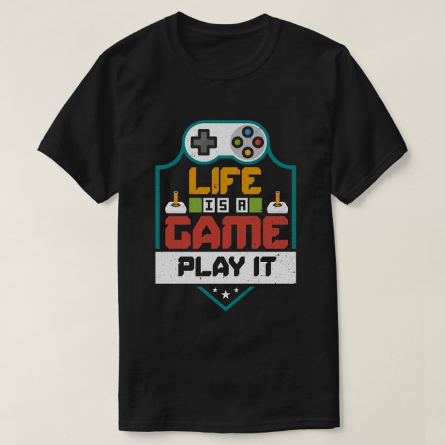 A vida é um jogo Toca-o a Camiseta (Frente do Design)
