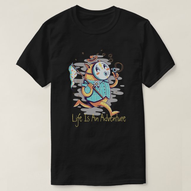 A Vida É Uma Camiseta De Aventura (Frente do Design)