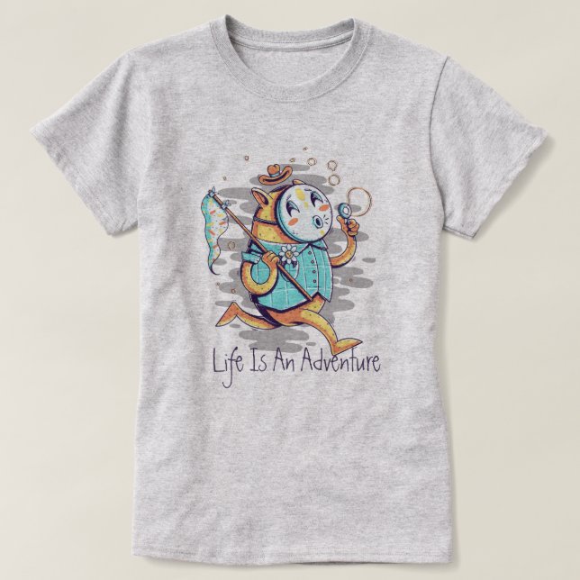 A Vida É Uma Camiseta De Aventura (Frente do Design)