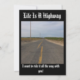 A vida é uma carta personalizável nas autoestradas