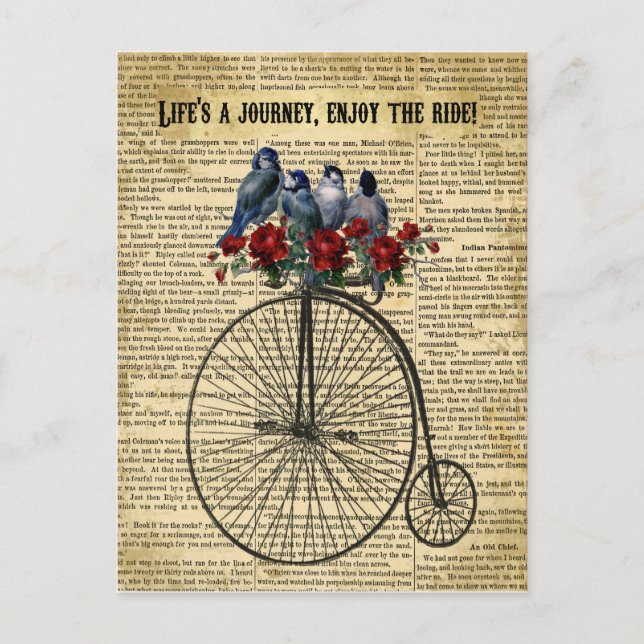 A vida é uma jornada desfrutar do cartão postal da (Frente)