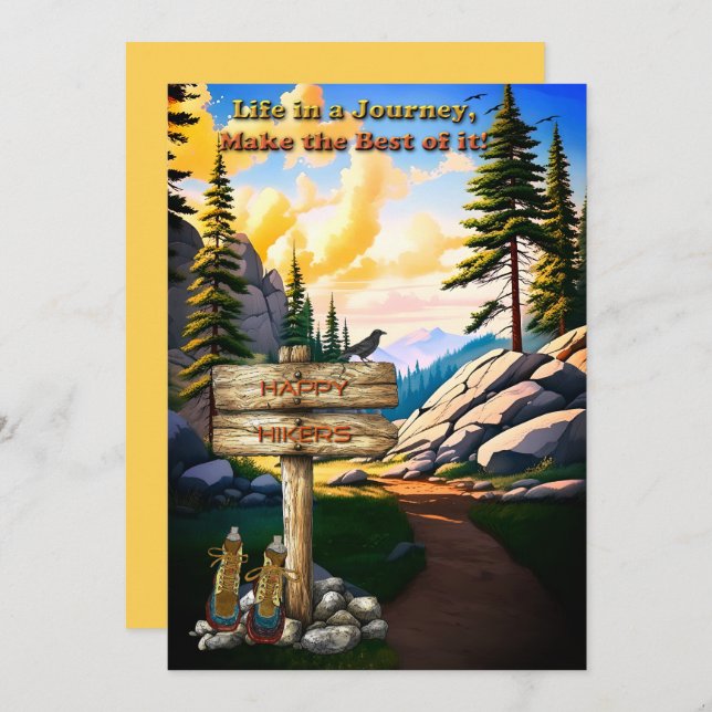 A vida é uma jornada Faça dela o melhor cartão de  (Frente/Verso)