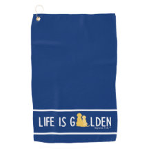 A Vida É Uma Toalha De Golfe Ouro