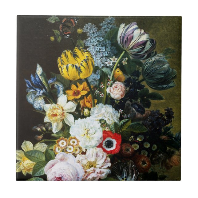 A Vida Estática com a Pintura das Flores (Frente)