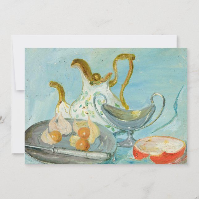 A vida estática num fundo azul | Tadeusz Makowski (Frente)