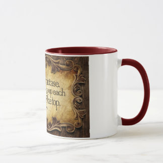 A vida gosta da caneca inspirada da escadaria