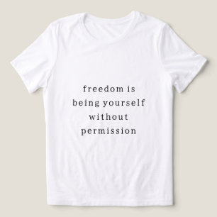 A vida livre cita t-shirt de motivação