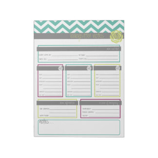 A vida. Mais organizado. Bloco de Notas do Babysit