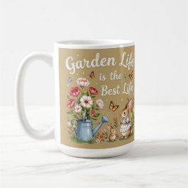 A vida no jardim é a melhor vida Caneca de café