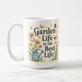 A vida no jardim é a melhor vida Caneca de café bo