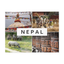 A vida no Nepal — cartão postal