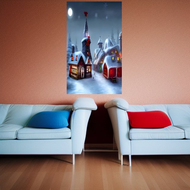 A Vila de Natal | AI Art Poster (Criador carregado)