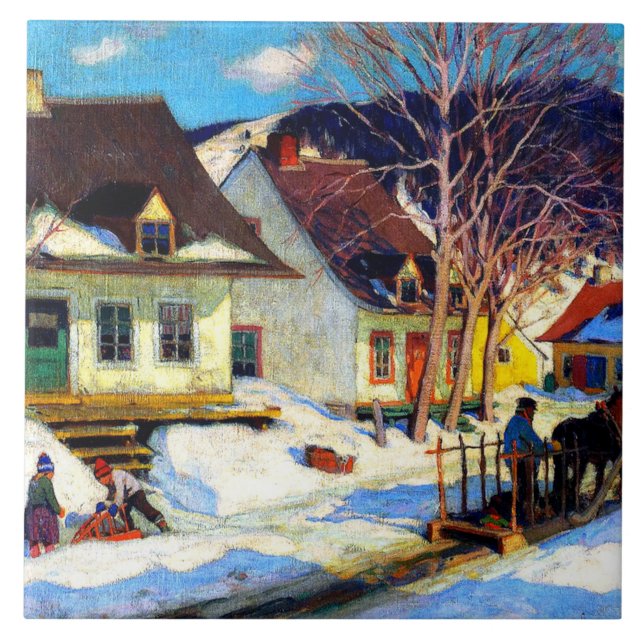 A Vila do Quebec, por Clarence Gagnon (Frente)