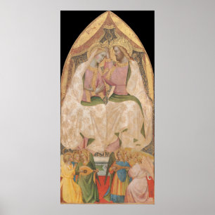 A Virgem & Anjos - Agnolo Gaddi Poster de Arte Fin