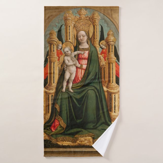 "A Virgem e a Criança" toalha de banho de arte (Toalha de Banho)