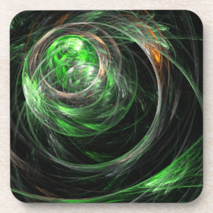 À volta da Porta copos de Arte Abstrato Verde Mund