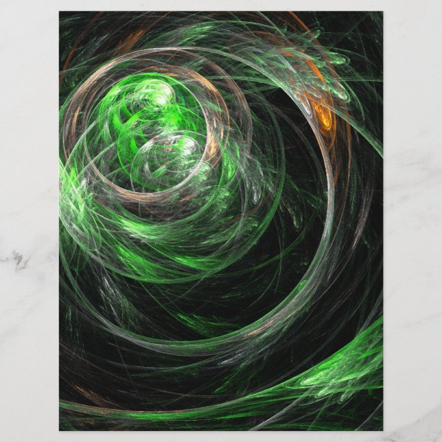 À volta do mundo, Abstrato de arte verde timbrado (Frente)