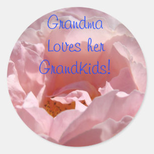 A Vovó Ama seus Netos! adesivos Rosa Rosa