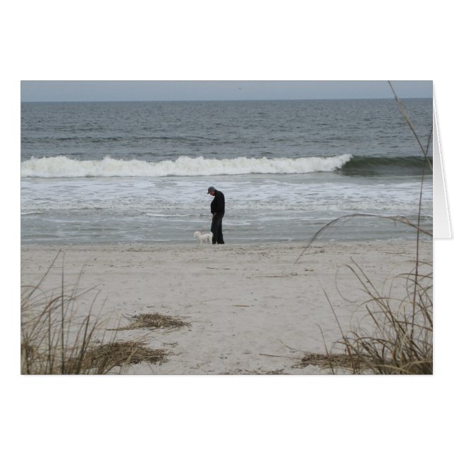 "A Walk on the Beach" - Cartão (Frente horizontal)
