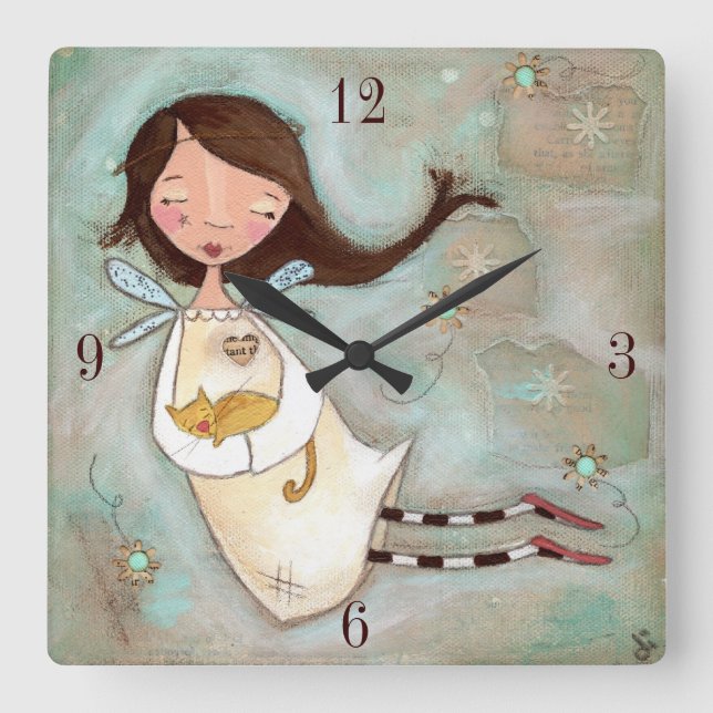 A Wing e A PUrr - Relógio de Parede (Frente)