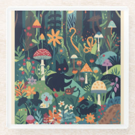 A woodland scene coaster