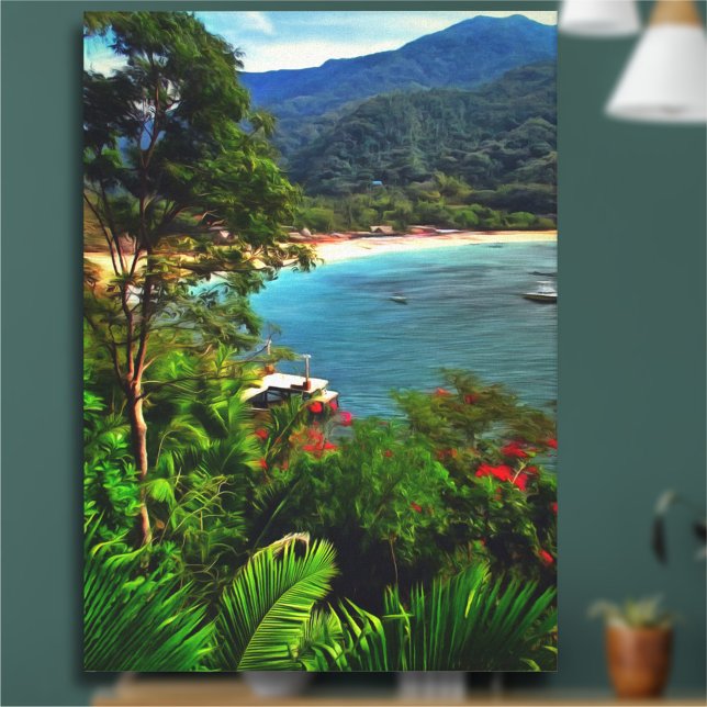 A Yelapa View 0828 Art Canvas Print (Criador carregado)