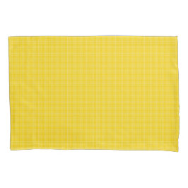 A yellow plaid fabric is shown in two images