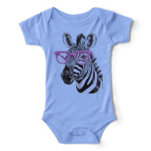 A Zebra com Óculos Rosa (azul)