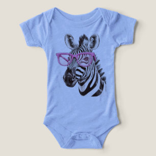 A Zebra com Óculos Rosa (azul)