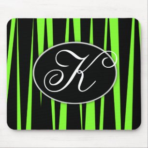 A zebra do verde limão listra a mouse pads
