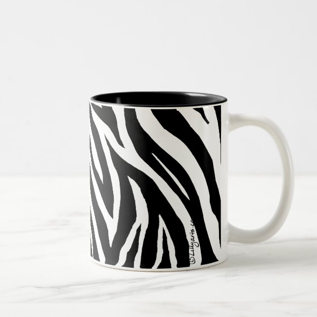A zebra legal listra a caneca (Direita)