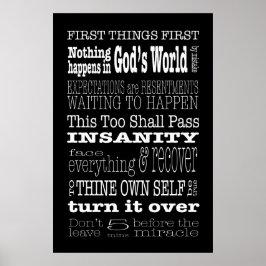 AA Slogans & Sayings 1 Poster