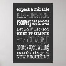 AA Slogans & Sayings 2 Poster