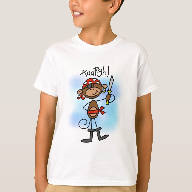 Aargh Monkey Pirate Camisetas e presentes (Frente)