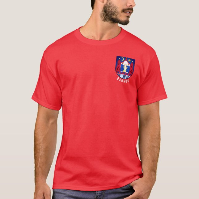 Aarhus casaco de armas - Camiseta DINAMARCA (Frente)
