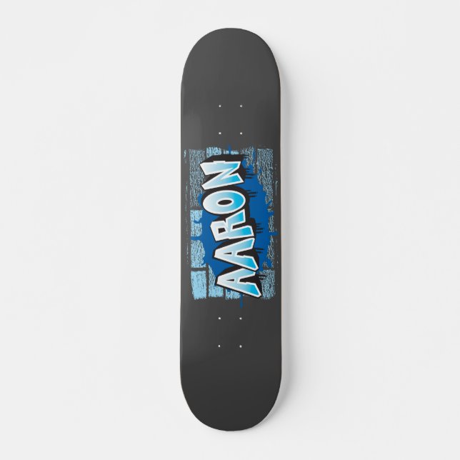 Aaron Seu NOME Grafite Wall Skateboard (Frente)