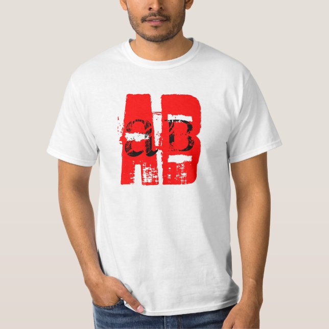 AB- Camiseta de tipo sanguíneo (Frente)