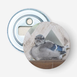 Aba de frasco de geleia azul