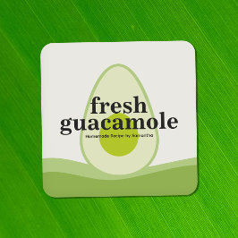Abacate - Adesivo de Etiqueta de Guacamole Moderno