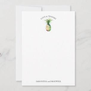 Abacaxi de Cartões de agradecimentos de Casamento