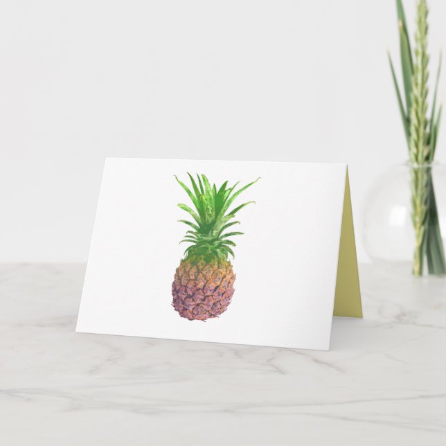 Abacaxi Roxo Engraçado Seu Cartão de Saudação de T (Frente)