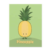 Abacaxi sorridente | Cartão Postal