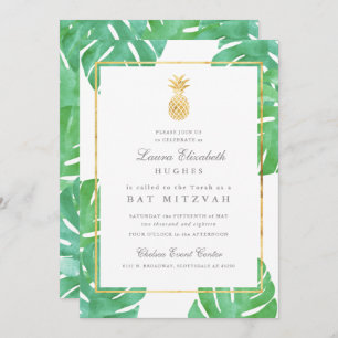 Abacaxi tropical Bat Mitzvah convite